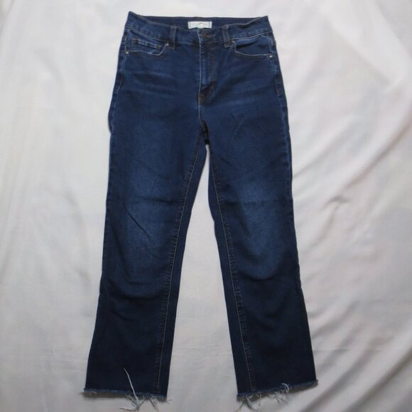 HARPER womens JEANS straight HiGH RISE frayed CROPPED ankle SIZE 27 - Picture 1 of 10